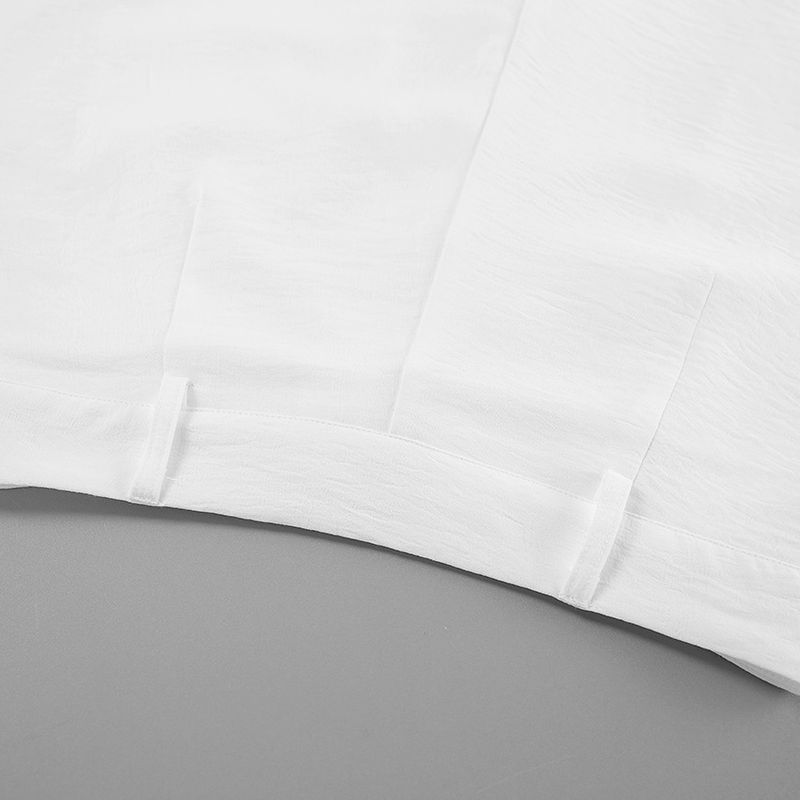 Ropa de mujer de verano, combina con todo, sencillo, sin mangas, cuello en V, chaleco, pantalones cortos, traje de dos piezas, traje informal de moda blanco_voghion.com