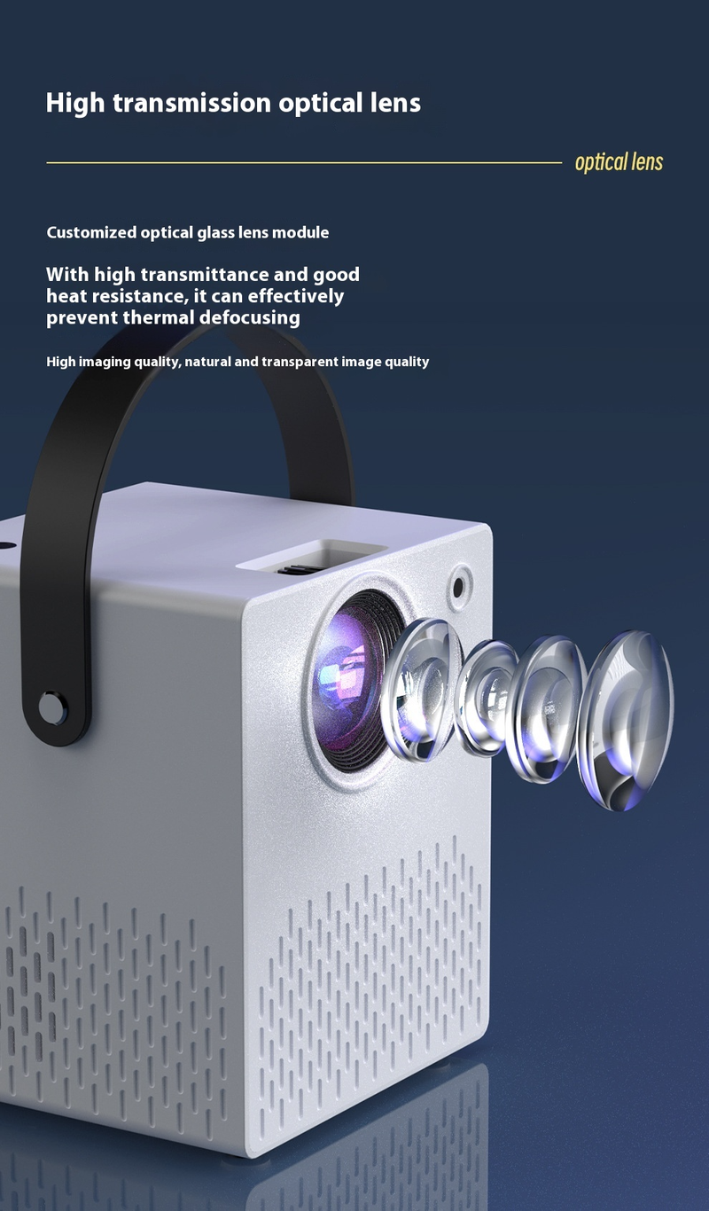 4K 1080P Smart Projector, 200" Screen 8500L With WiFi Bluetooth - Portable Outdoor Mini Projector For Home Theater, Gaming, Camping With 20% Off_voghion.com