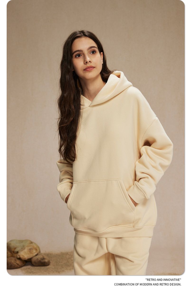 Felpa con cappuccio oversize da uomo in pile con tessuto anti-pilling da 400 g/m², felpa streetwear per l'inverno (disponibile in 12 colori)_voghion.com