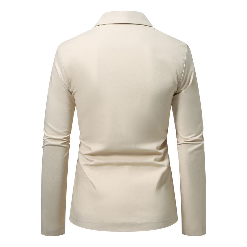 Veste de costume décontractée en coton et lin pour homme, couleur unie, taille européenne_voghion.com