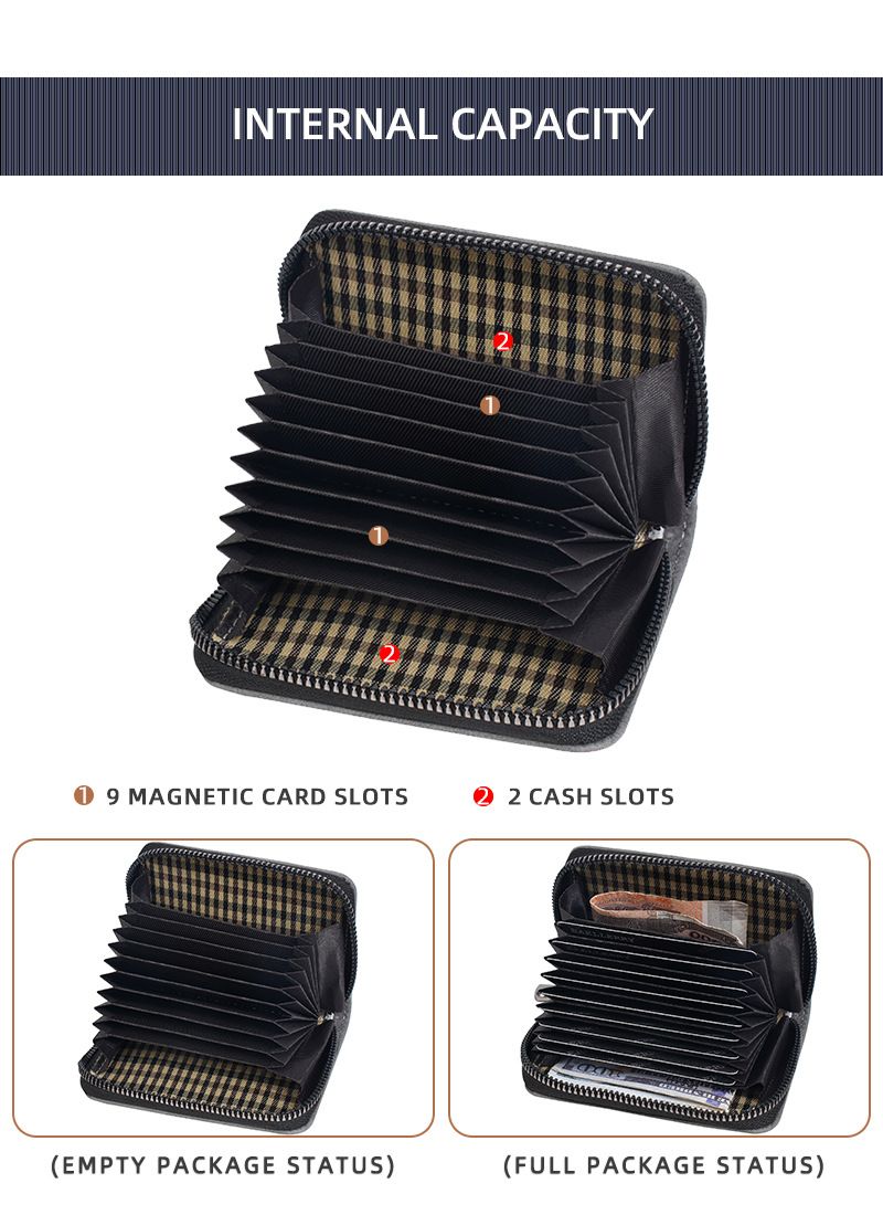 Baellerry New Men's Card Wallet, Simple Retro, Multi-card Design, Organ Style Structure, Set Of Card Wallet, Coin Purse, ID Bag, Card Holder In One._voghion.com