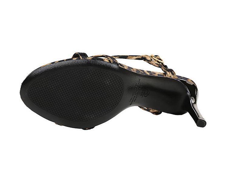 Women's Sexy Strappy High Heel Sandals - Animal Print & Metallic Colors, 8.5CM/11CM Heel, Sizes 34-40, Elegant Open-Toe Design For Night Out Special_voghion.com