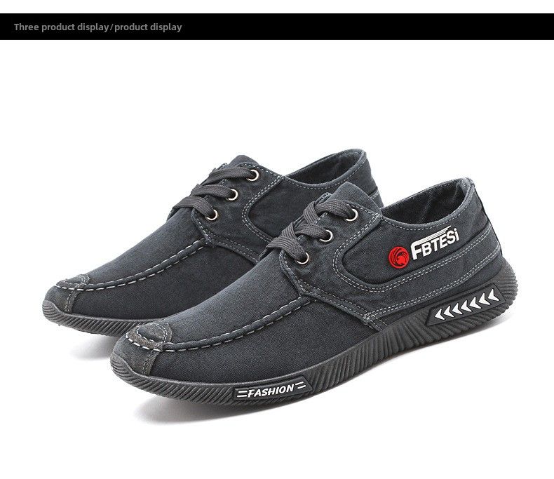 Herrenschuhe Lässige Stoffschuhe Herren-Segeltuchschuhe Atmungsaktive Denim-Stoffschuhe aus altem Peking-Stoff mit weicher Sohle und Schnürung_voghion.com