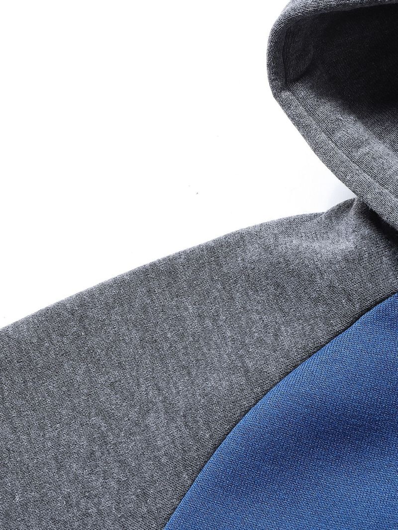 Nuevo abrigo de otoño e invierno para hombre, sudadera de manga raglán a juego con colores, top deportivo informal para hombre_voghion.com