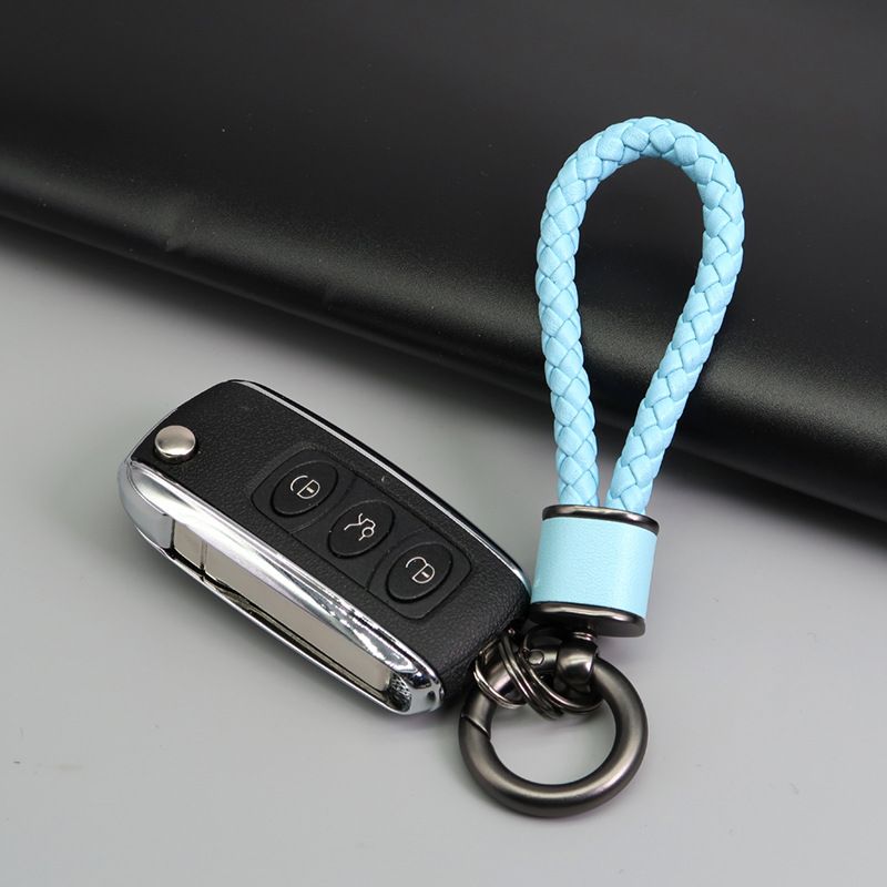 Auto sleutelhanger hanger creatieve Koreaanse tas hanger gevlochten leren touw sleutel_voghion.com