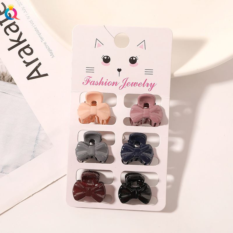 Fermaglio per capelli piccolo alla moda color caramella Morandi, confezione da sei, mini accessori per capelli_voghion.com