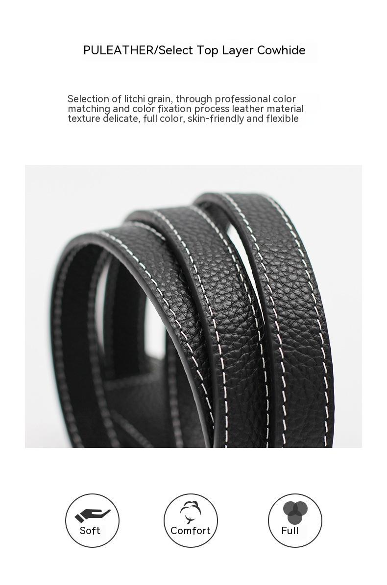 Cintura decorativa da donna annodata 2023 senza cintura da punzonatura, gonna abbinata in vera pelle, cintura sottile alla moda e versatile,_voghion.com