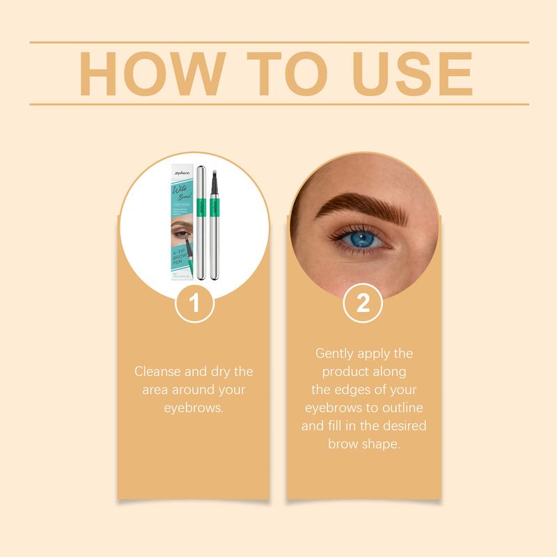 ZEPHOCO 3D Natural Four-Prong Series Beginner-Friendly Color-Intense Sweat-Proof Waterproof Wild Eyebrow Pencil_voghion.com