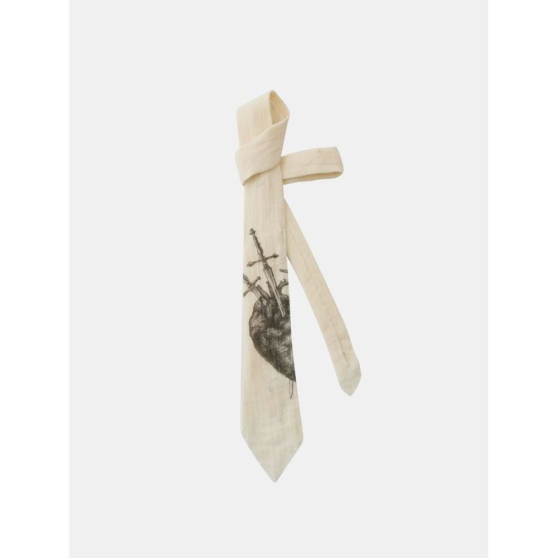 Cravatta a forma di freccia con stampa a cuore, accessorio di alta moda, decorazione versatile_voghion.com