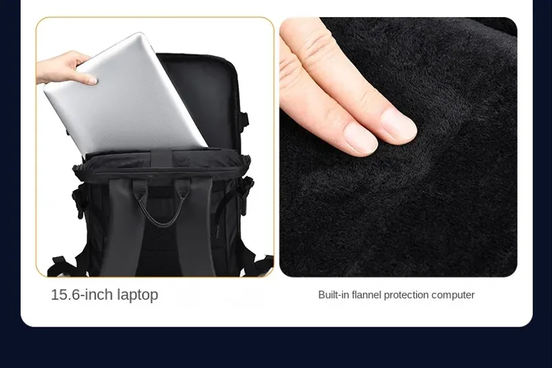 Wasserdichter Rucksack mit großer Kapazität für Herren, Computer-Rucksack, kontrollierte erweiterbare Tasche, Sport und_voghion.com