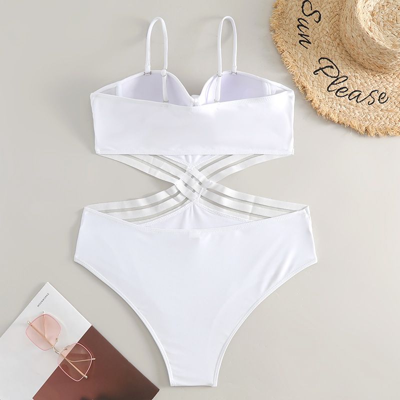 Maillot de bain une pièce Sexy pour femmes, avec sangle de sac rigide, fabricant de maillots de bain pour femmes, vente en gros_voghion.com