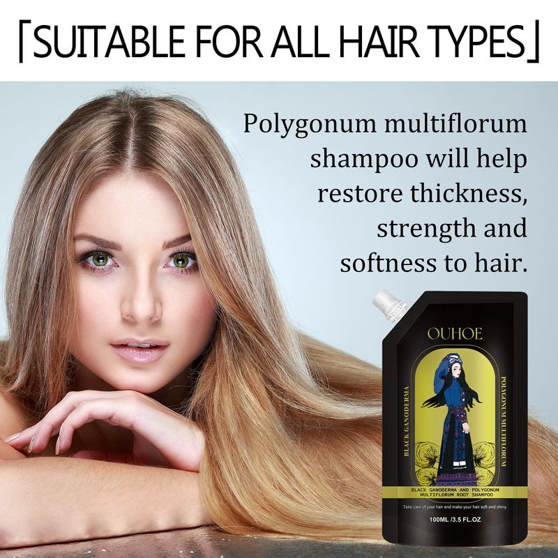 Champú anticaída de cabello, limpieza profunda, eliminador de caspa, mejora el encrespamiento, control de la grasa refrescante, champú de jengibre y Polygonum multiflorum_voghion.com