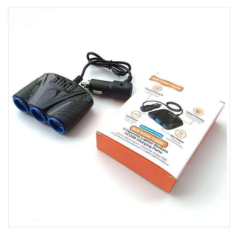 Car Three USB Charger One To Two 120W Car Cigarette Lighter_voghion.com