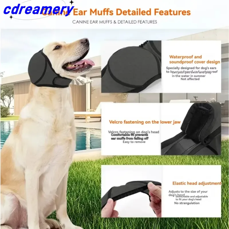 Gürültü Azaltıcı Köpek Kulak Kılıfları Gürültü Önleyici İşitme Koruması Evcil Hayvan Kulak Koruyucuları Su Geçirmez Ayarlanabilir Köpek Kulaklıkları_voghion.com