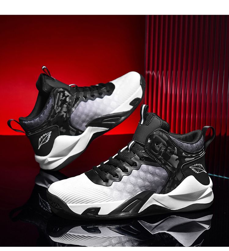 Le scarpe da basket da uomo sono traspiranti, ammortizzanti e antiscivolo. Possono essere indossate come scarpe sportive per l'allenamento e per le partite pratiche._voghion.com