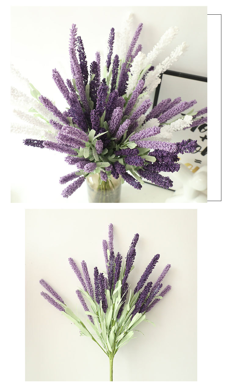 12 fiori di lavanda in schiuma PE di Provenza forniture per matrimoni fiori finti decorazione fiori finti_voghion.com