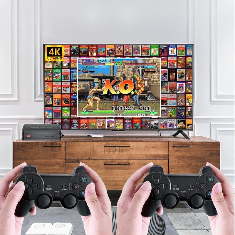 M8 PLUS TV Set Top Box Game Console HDMI Game Quad Controller 10000 Emulator 2.4G Wireless_voghion.com