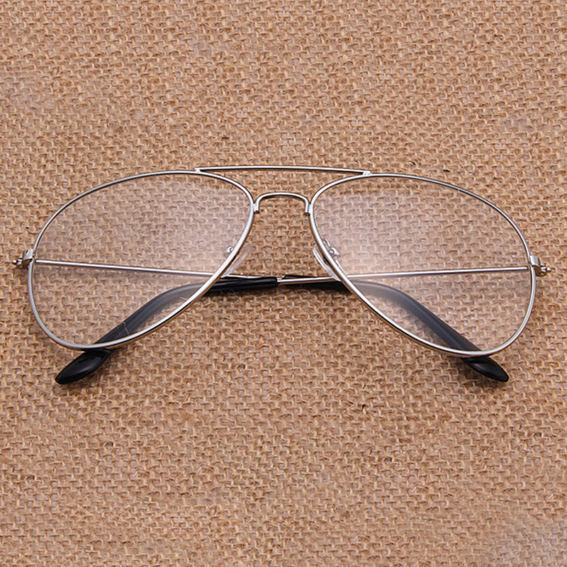 Zhuoxinder Unisex Retro Big Round Metal Frame Clear Lens Glasses Eyeglasses Spectacles-1_voghion.com