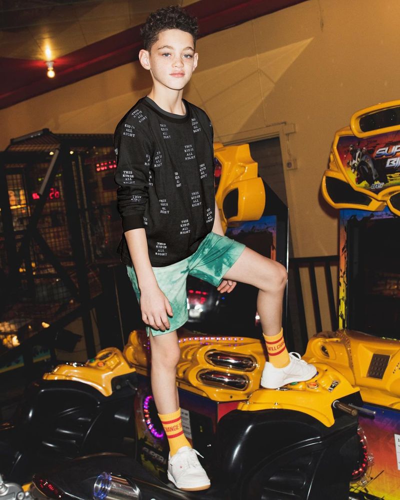 Vêtements pour enfants automne et hiver pull à manches longues short imprimé ensemble deux pièces_voghion.com