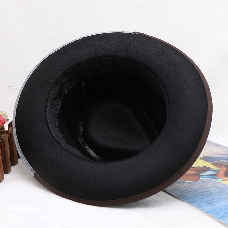 Męski i damski wełniany kapelusz jazzowy w stylu vintage, filcowy kapelusz w stylu brytyjskim, jesienno-zimowy_voghion.com