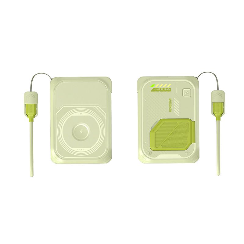 new Arrival New Five-in-One Power Bank Magnetic Wireless Charging Built-in Cable Multi-Functional AC Plug 20000mAh Sufficient_voghion.com