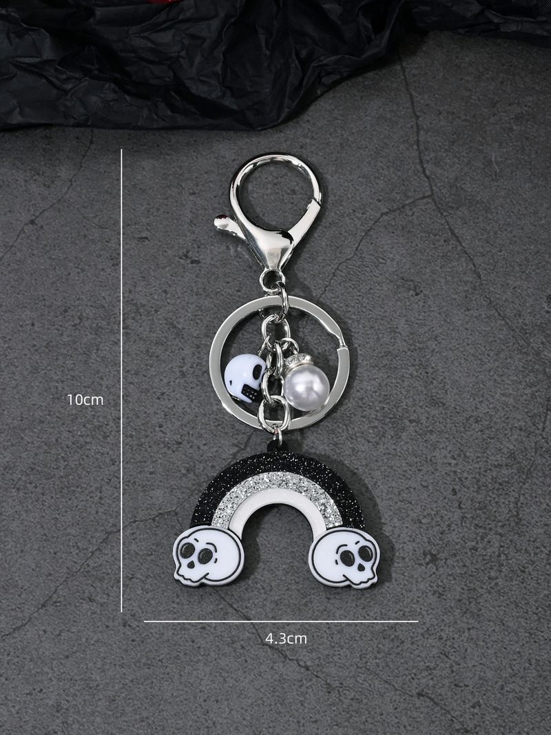 Skull Pumpkin Spider Web Scarecrow Pendant Keychain Halloween Series Ornament_voghion.com