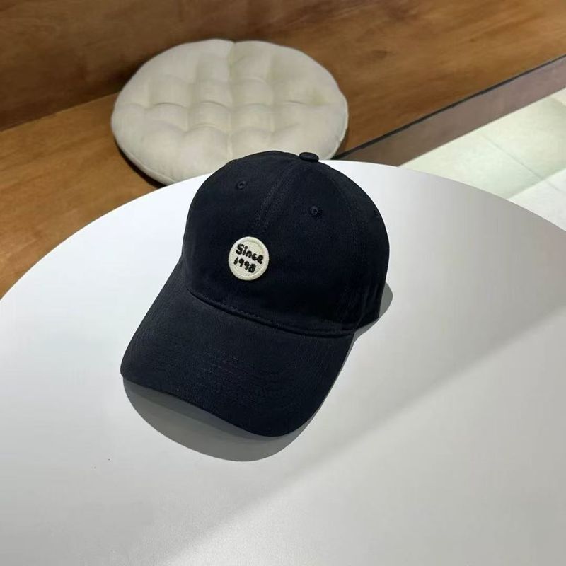 women's Baseball Cap, Sun Hat, Round Logo Wide-brimmed, Thin Face, Big Head Circumference, Korean Style_voghion.com