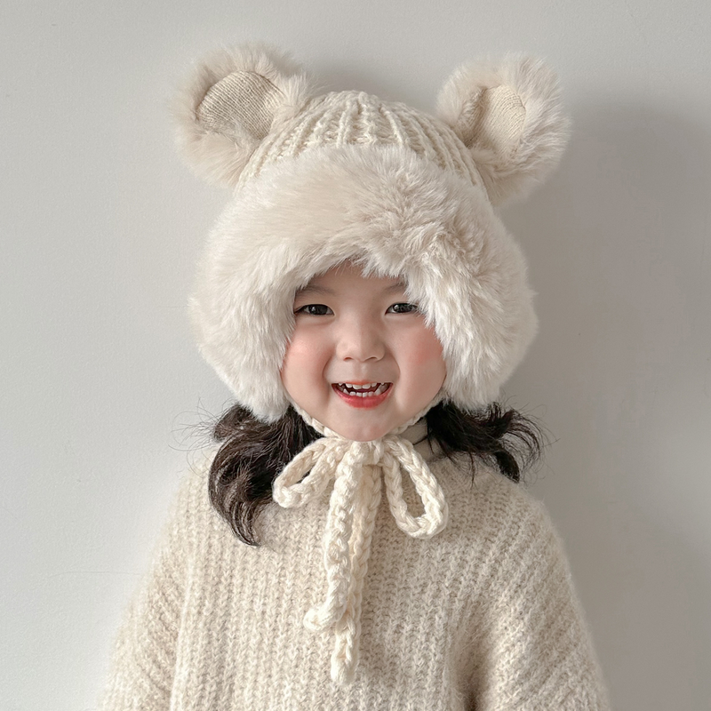 Cappelli per bambini Cappelli invernali per ragazze Pullover Plus Velluto Cappelli per orecchie da bambino per uomo e donna Autunno e inverno Cappelli Lei Feng per bambini spessi e caldi_voghion.com
