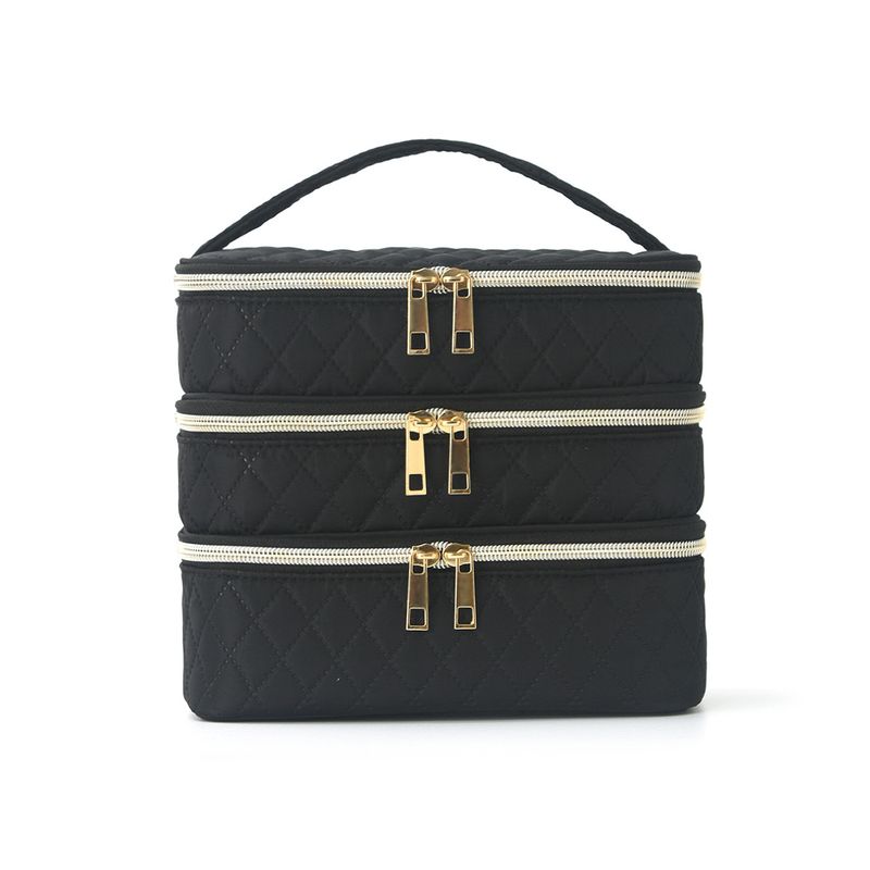 Trousse de toilette à trois compartiments, grande capacité et de haute qualité, sac de toilette portable, trousse de rangement cosmétique de voyage_voghion.com