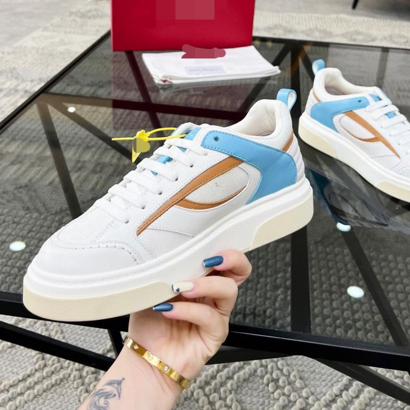 New Style Style Cowhide Patchwork Canvas Breathable Thick Sole High-Value Casual Sneakers Guangzhou Goods_voghion.com