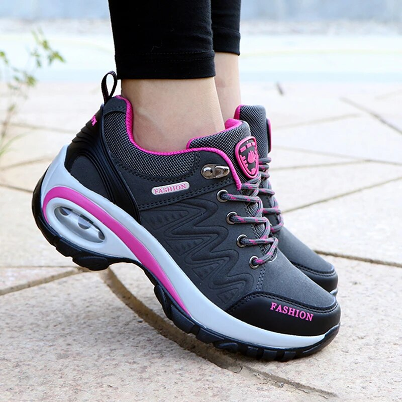Ladies Sneakers Comfortable Breathable Platform Fashion Lace Up Female Casual Shoes For Women Outdoor Short Boots_voghion.com