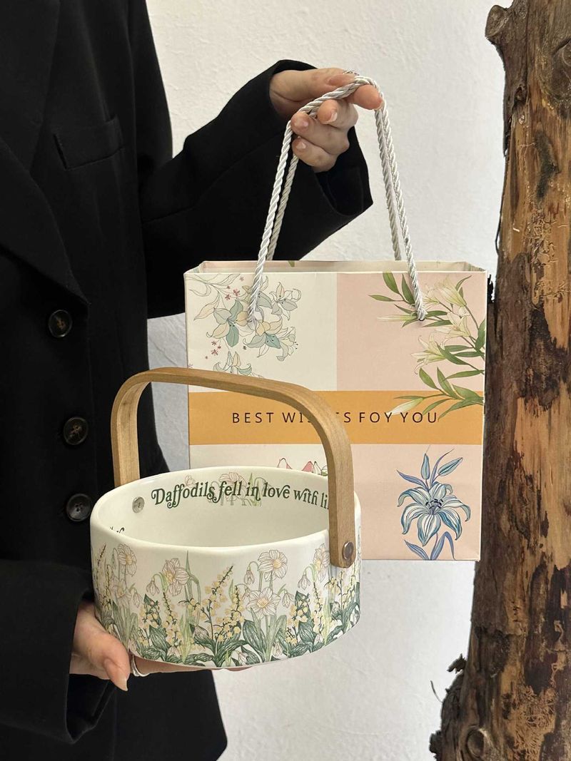 Carillon a vento di lusso di alta qualità, in ceramica, con cesto di frutta portatile, per la casa, tavolino da caffè, piatto per snack da tè pomeridiano, regalo_voghion.com