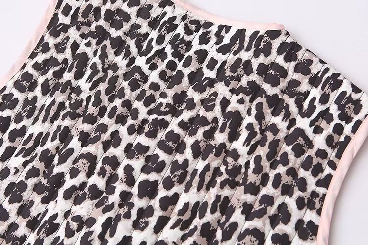 2024 Summer New Product Women's Personalized Street Leopard Pattern Bow Cotton Vest w034 24093_voghion.com