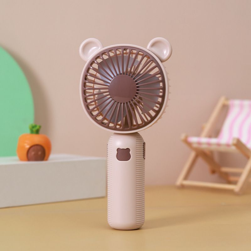 Bär Einfacher Mini Tragbarer Handventilator Wiederaufladbarer USB Kleines Kreatives Geschenk_voghion.com