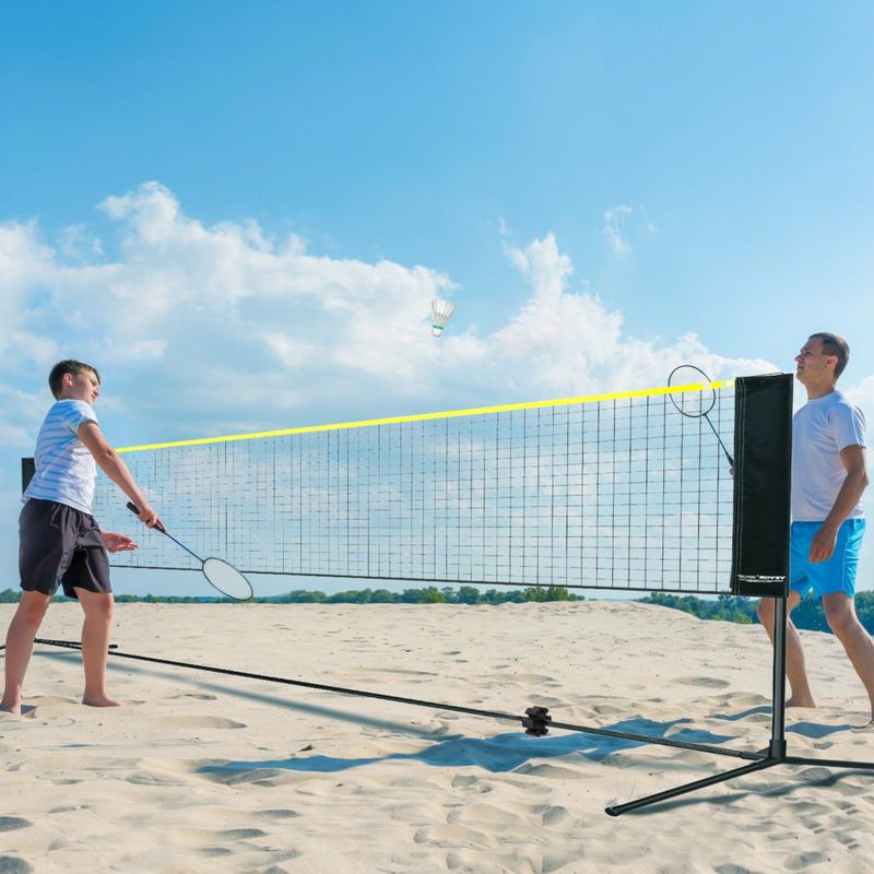 VEVOR Badminton Net, Height Adjustable Volleyball Net, 20ft Wide Foldable Pickleball Net, Portable Tennis Net Set With Poles, Stand, Bag, Rackets, Nylon Shuttlecocks, Kid Backyard Indoor Outdoor Use_voghion.com