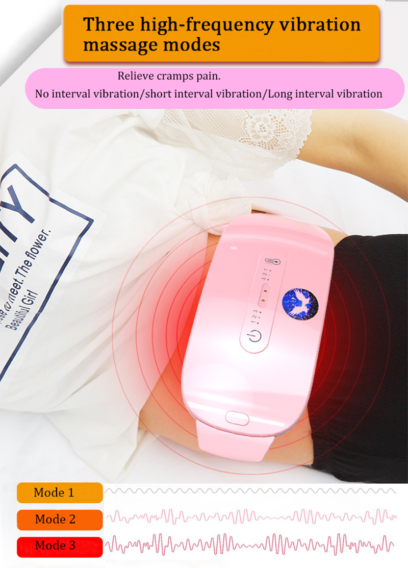 Electische Menstruatie Verwarming Pad Smart Warm Paleis Riem Relief Taille Massage Pijn Krampen Vibrerende Abdominale 70% korting_voghion.com