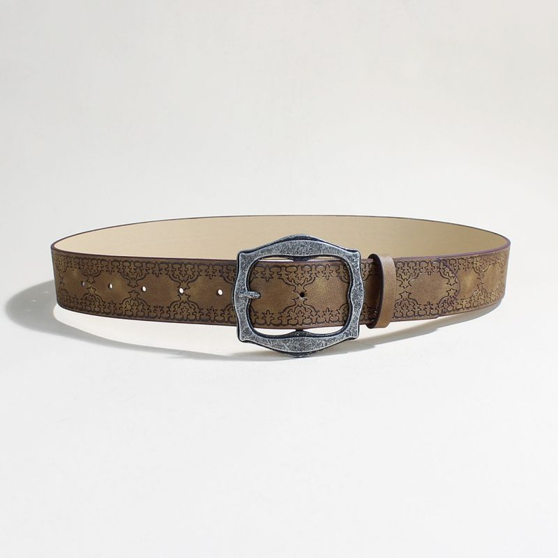 New Ethnic Style Retro Old Belt Women's Belt Matching Jeans Belt High End Brown_voghion.com