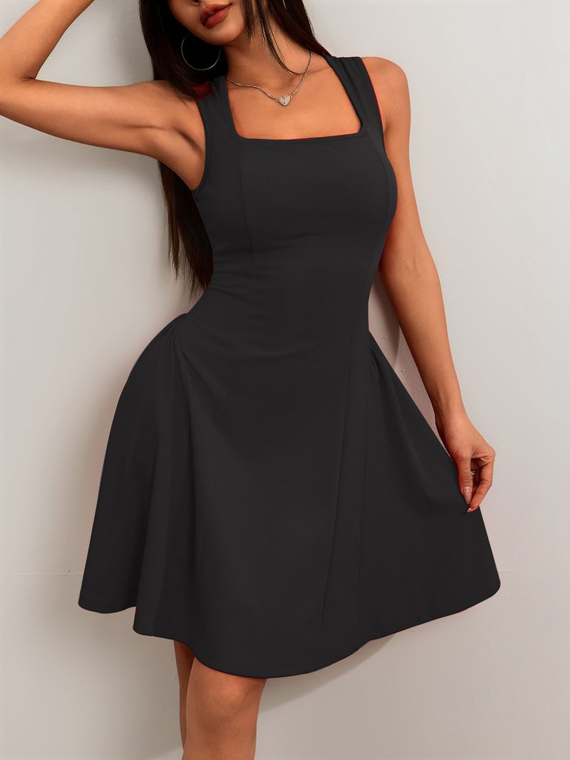 Roupas femininas verão 2025 novo vestido slim fit com costas nuas sem mangas colete e saia camisola_voghion.com