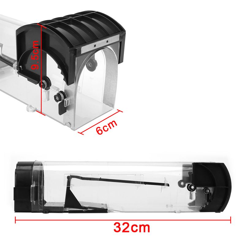 Safe Firm Humane Reusable Plastic Rodents Trap Household Mouse Catcher Smart Self-locking Mousetrap for Indoor Outdoor Garden_voghion.com