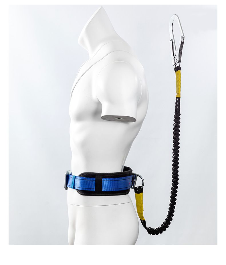 Single Elastic Rope High Altitude Work Electrician Quick Release Double Safety Waist Belt_voghion.com