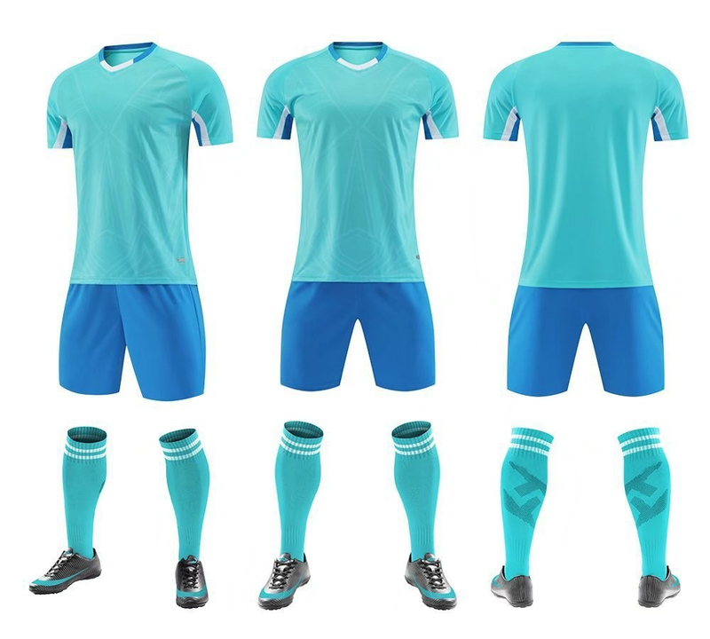Conjunto de fútbol para hombres y niños, camiseta transpirable de manga corta, equipo de entrenamiento de competición para adultos, verano 2022_voghion.com