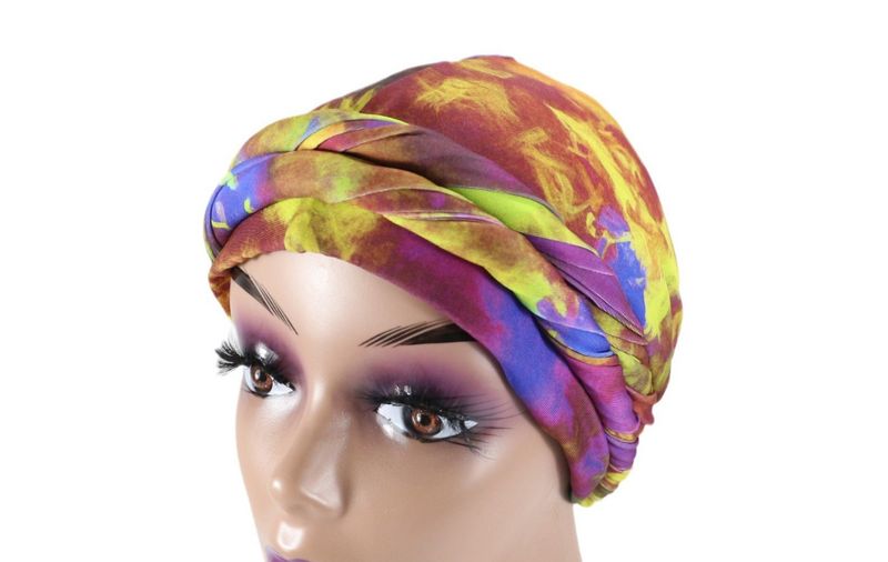 Nuevo gorro con cola torcida colorido para mujer, ajustable con velcro, gorro estilo turbante africano de gran oferta_voghion.com