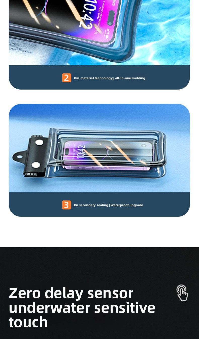 Wasserdichte Handytasche mit schwimmendem Touchscreen-Airbag, Schwimmen, Rafting, 70 % Rabatt auf gradversiegelte Tauchtasche für Fahrer_voghion.com