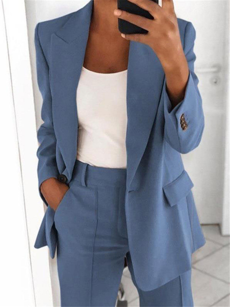 Kadın Blazer Takım Elbise moda yaka slim fit hırka tarzı blazer_voghion.com