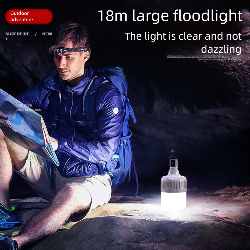 Żarówka akumulatorowa Shenhuo SupFire GT10-S, awaryjna, wisząca, do użytku na zewnątrz, do oświetlenia stoiska na targu nocnym_voghion.com