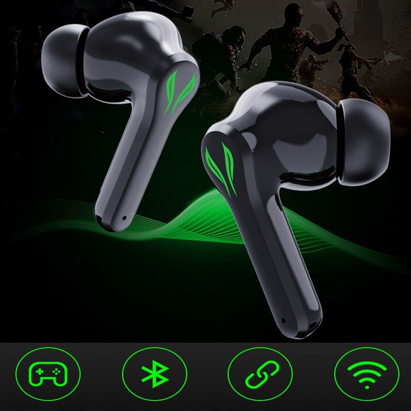 TWS Bluetooth Headphones LED Wireless Headphone 9D Stereo Sports Waterproof Earbuds Low Latency Gaming Headsets with Microphone_voghion.com