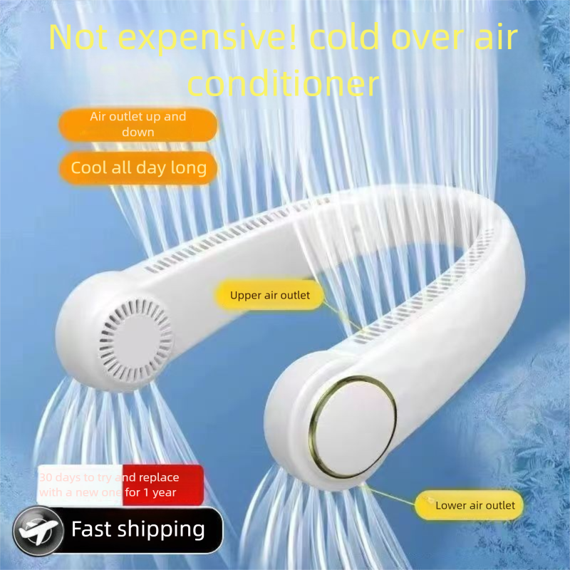 Nuovo ventilatore da collo ricaricabile USB silenzioso senza pale con raffreddamento lento di alta qualità_voghion.com