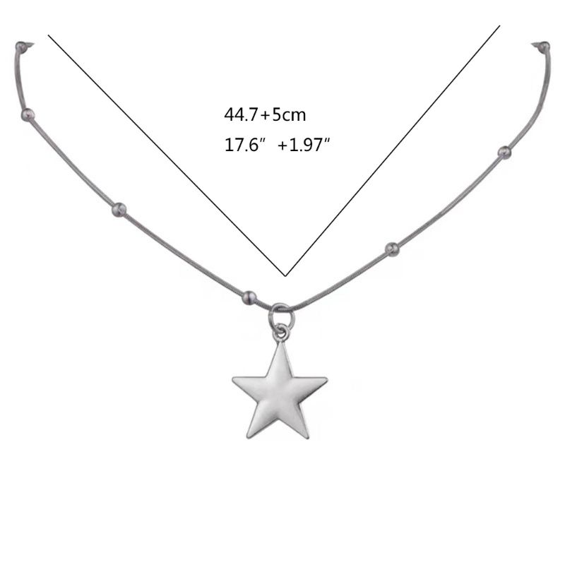 2025 Nieuwe aankomsten Elegante Y2K-sterketting, roestvrij staal, perfect voor vrouwen en meisjes_voghion.com