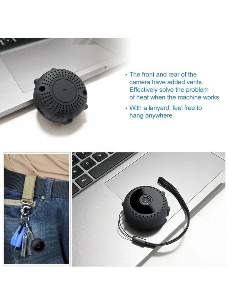 4K 1080P HD Minikamera Wifi Smart Hjem IP Webkamera Fjernovervåking Actionkamera Espia Usynlig Magnetisk Nattsyn_voghion.com