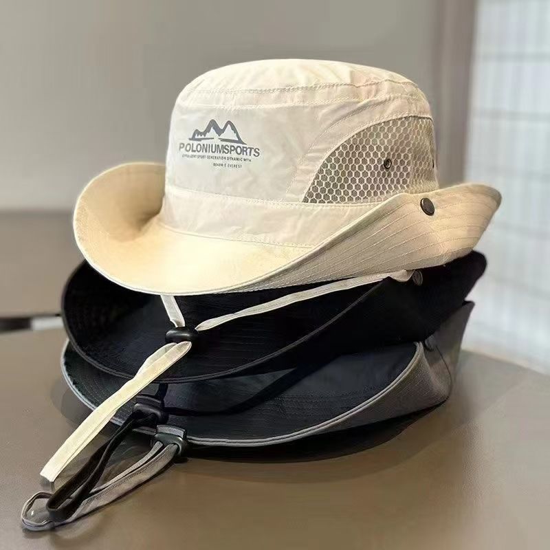 Mountain Style Snel drogende zon zomer dunne ademende vissershoed, mannen en vrouwen outdoor kamperen UV-bestendig_voghion.com